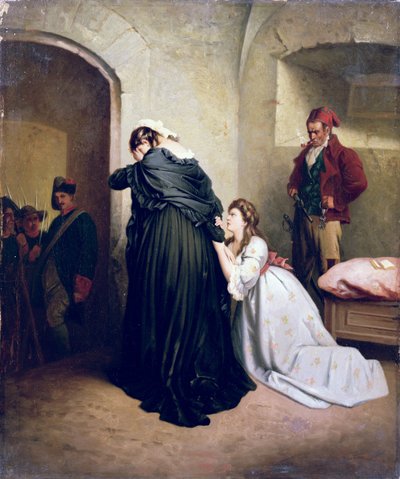 Maria Antonietta in partenza per la sua esecuzione (uno di una coppia) da French School